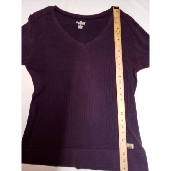 Women's Carhartt Long Sleeve Purple Shirt Size Medium Spots See Pictures - Picture 5 of 16